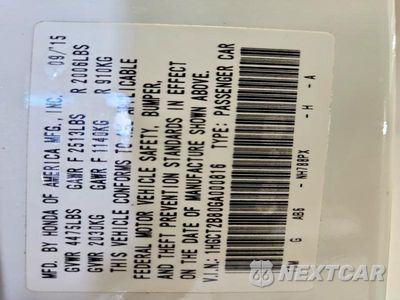Zdjęcie 13 z 13 samochodu: 2016 HONDA ACCORD EXL VIN:1HGCT2B80GA000816 - miniatura