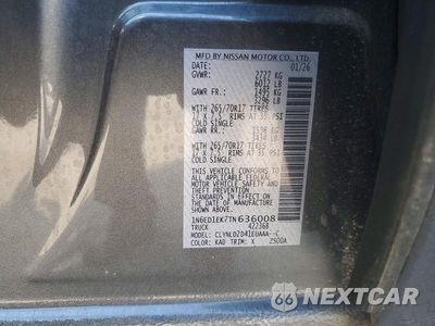 Zdjęcie 12 z 12 samochodu: 2026 NISSAN FRONTIER S VIN:1N6ED1EK7TN636008 - miniatura