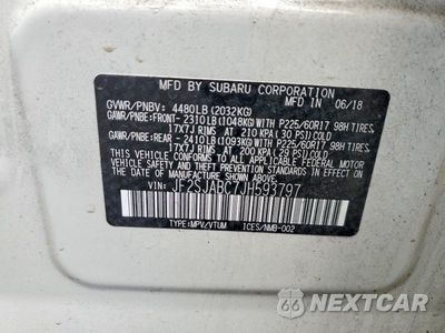Zdjęcie 13 z 13 samochodu: 2018 SUBARU FORESTER 2.5I VIN:JF2SJABC7JH593797 - miniatura