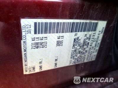 Zdjęcie 12 z 12 samochodu: 2013 NISSAN MAXIMA 3.5 S VIN:1N4AA5AP2DC812131 - miniatura
