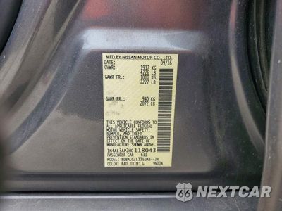 Zdjęcie 12 z 12 samochodu: 2017 NISSAN ALTIMA 2.5 S VIN:1N4AL3AP2HC118043 - miniatura
