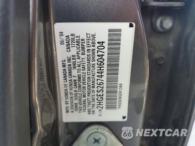 Zdjęcie 12 z 12 samochodu: 2004 HONDA CIVIC EX VIN:2HGES26744H604704 - miniatura