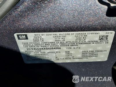 Zdjęcie 13 z 13 samochodu: 2016 CHEVROLET EQUINOX LT VIN:2GNALCEKXG6284284 - miniatura