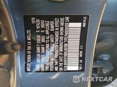 Zdjęcie 13 z 13 samochodu: 2019 HONDA CIVIC EX VIN:SHHFK7H69KU401099 - miniatura