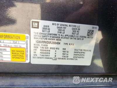 Zdjęcie 13 z 13 samochodu: 2015 GMC ACADIA SLT-1 VIN:1GKKRRKD9FJ358434 - miniatura