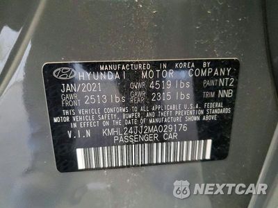 Zdjęcie 12 z 12 samochodu: 2021 HYUNDAI SONATA HYBRID BLUE VIN:KMHL24JJ2MA029176 - miniatura