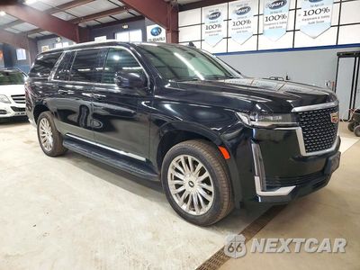 Czwarte zdjęcie samochodu z boku: 2021 CADILLAC ESCALADE ESV PREMIUM LUXURY VIN:1GYS4LKL8MR166512 - miniatura