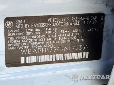 Zdjęcie 12 z 12 samochodu: 2009 BMW 328 I SULEV VIN:WBAPH57549NL79359 - miniatura
