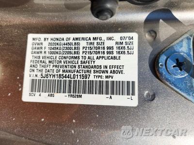 Zdjęcie 14 z 14 samochodu: 2004 HONDA ELEMENT EX VIN:5J6YH18544L011597 - miniatura