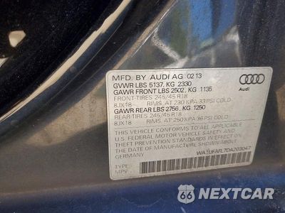 Zdjęcie 12 z 12 samochodu: 2013 AUDI A4 ALLROAD PREMIUM PLUS VIN:WA1UFAFL7DA203047 - miniatura