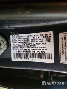 Zdjęcie 13 z 13 samochodu: 2011 HONDA CR-V EXL VIN:5J6RE4H74BL098298 - miniatura