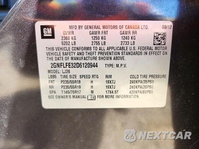 Zdjęcie 14 z 14 samochodu: 2013 CHEVROLET EQUINOX LTZ VIN:2GNFLFE32D6120944 - miniatura