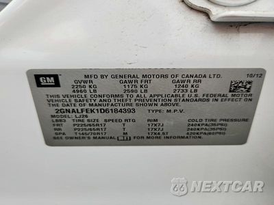 Zdjęcie 13 z 13 samochodu: 2013 CHEVROLET EQUINOX LTZ VIN:2GNALFEK1D6184393 - miniatura