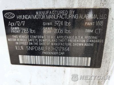 Zdjęcie 12 z 12 samochodu: 2018 HYUNDAI ELANTRA LIMITED VIN:5NPD84LF8JH217964 - miniatura