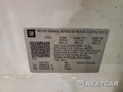 Zdjęcie 13 z 13 samochodu: 2020 CHEVROLET EQUINOX LT VIN:3GNAXVEX6LS513423 - miniatura