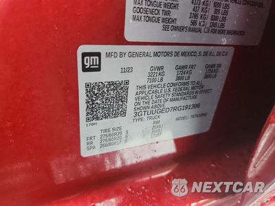 Zdjęcie 12 z 12 samochodu: 2024 GMC SIERRA K1500 DENALI VIN:3GTUUGED7RG191306 - miniatura