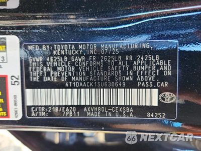 Zdjęcie 13 z 13 samochodu: 2025 TOYOTA CAMRY SE VIN:4T1DAACK1SU630649 - miniatura