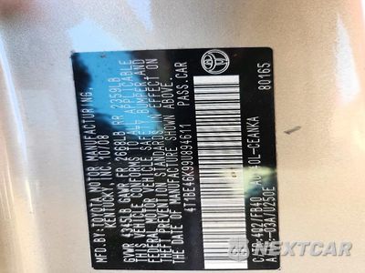 Zdjęcie 12 z 12 samochodu: 2009 TOYOTA CAMRY LE VIN:4T1BE46K99U894611 - miniatura