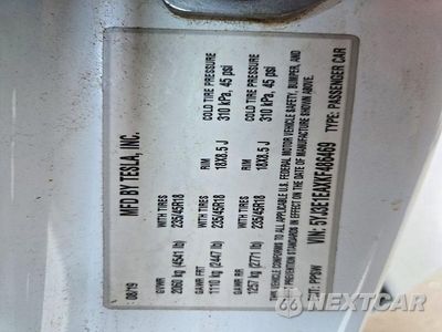Zdjęcie 13 z 13 samochodu: 2019 TESLA MODEL 3 VIN:5YJ3E1EAXKF486469 - miniatura