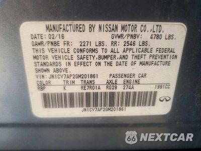 Zdjęcie 12 z 12 samochodu: 2016 INFINITI Q50 2.0T PREMIUM VIN:JN1CV7AP2GM201861 - miniatura