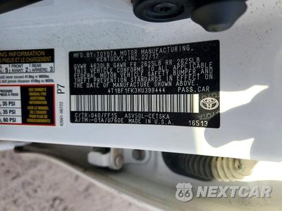Zdjęcie 12 z 12 samochodu: 2017 TOYOTA CAMRY SE VIN:4T1BF1FK3HU399444 - miniatura