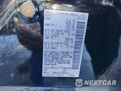 Zdjęcie 14 z 14 samochodu: 2014 NISSAN ROGUE SL VIN:5N1AT2MV5EC771648 - miniatura