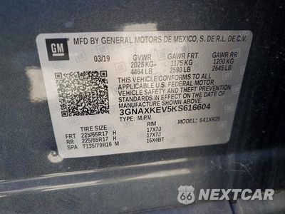 Zdjęcie 13 z 13 samochodu: 2019 CHEVROLET EQUINOX LT VIN:3GNAXKEV5KS616604 - miniatura