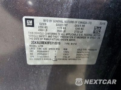 Zdjęcie 13 z 13 samochodu: 2015 GMC TERRAIN SLE VIN:2GKALMEK8F6310916 - miniatura