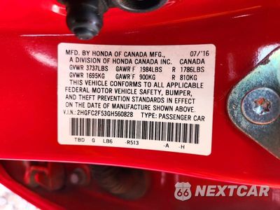 Zdjęcie 12 z 12 samochodu: 2016 HONDA CIVIC LX VIN:2HGFC2F53GH560828 - miniatura