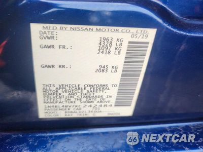 Zdjęcie 12 z 12 samochodu: 2019 NISSAN ALTIMA S VIN:1N4BL4BV7KC242484 - miniatura