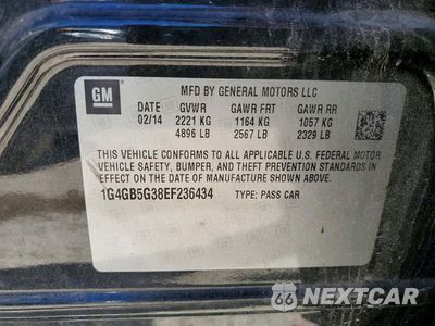 Zdjęcie 13 z 13 samochodu: 2014 BUICK LACROSSE VIN:1G4GB5G38EF236434 - miniatura