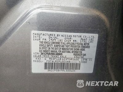 Zdjęcie 12 z 12 samochodu: 2021 NISSAN KICKS S VIN:3N1CP5BV9ML500605 - miniatura
