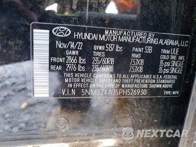 Zdjęcie 13 z 13 samochodu: 2023 HYUNDAI SANTA FE SEL VIN:5NMS24AJ5PH526930 - miniatura