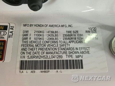 Zdjęcie 13 z 13 samochodu: 2020 HONDA CR-V EX VIN:5J6RW2H52LL041289 - miniatura
