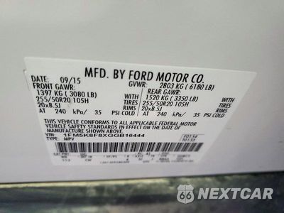 Zdjęcie 13 z 13 samochodu: 2016 FORD EXPLORER LIMITED VIN:1FM5K8F8XGGB16444 - miniatura