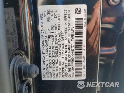 Zdjęcie 14 z 14 samochodu: 2017 HONDA CR-V TOURING VIN:2HKRW2H94HH683727 - miniatura