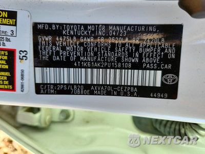 Zdjęcie 12 z 12 samochodu: 2023 TOYOTA CAMRY XSE VIN:4T1K61AK2PU158108 - miniatura