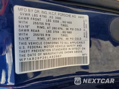 Zdjęcie 13 z 13 samochodu: 2006 PORSCHE CAYENNE S VIN:WP1AB29P26LA62967 - miniatura