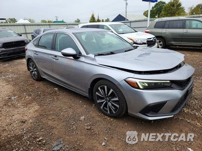 Czwarte zdjęcie samochodu z boku: 2022 HONDA CIVIC EXL VIN:19XFL1H79NE005771 - miniatura