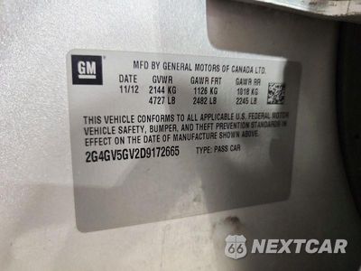 Zdjęcie 12 z 12 samochodu: 2013 BUICK REGAL GS VIN:2G4GV5GV2D9172665 - miniatura