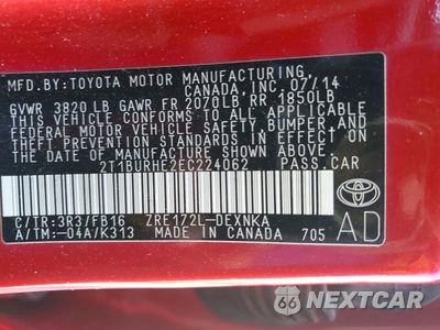 Zdjęcie 13 z 13 samochodu: 2014 TOYOTA COROLLA LE VIN:2T1BURHE2EC224062 - miniatura