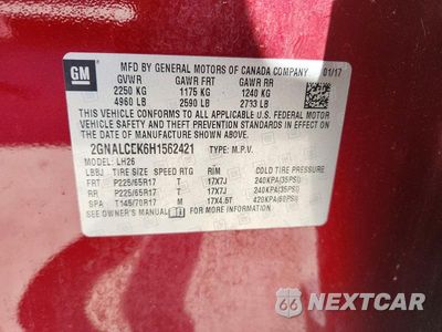 Zdjęcie 13 z 13 samochodu: 2017 CHEVROLET EQUINOX LT VIN:2GNALCEK6H1562421 - miniatura