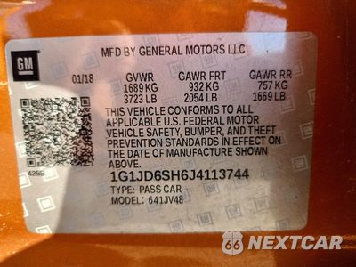 Zdjęcie 12 z 12 samochodu: 2018 CHEVROLET SONIC LT VIN:1G1JD6SH6J4113744 - miniatura