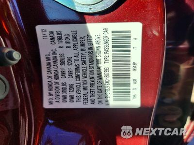 Zdjęcie 12 z 12 samochodu: 2013 HONDA CIVIC EXL VIN:2HGFB2F9XDH507593 - miniatura