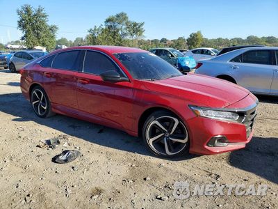 Czwarte zdjęcie samochodu z boku: 2021 HONDA ACCORD SPORT VIN:1HGCV1F34MA077929 - miniatura