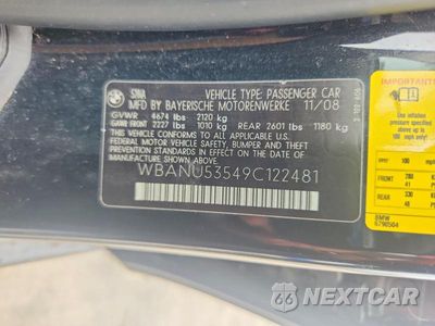 Zdjęcie 12 z 12 samochodu: 2009 BMW 528 I VIN:WBANU53549C122481 - miniatura