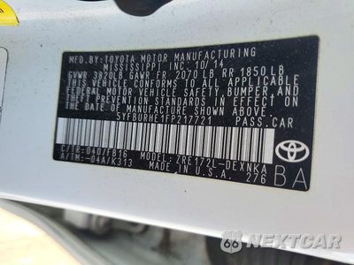 Zdjęcie 12 z 12 samochodu: 2015 TOYOTA COROLLA LE VIN:5YFBURHE1FP217721 - miniatura