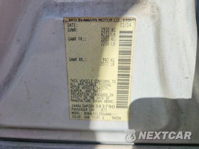 Zdjęcie 12 z 12 samochodu: 2014 NISSAN ALTIMA 2.5 S VIN:1N4AL3AP2EN343790 - miniatura