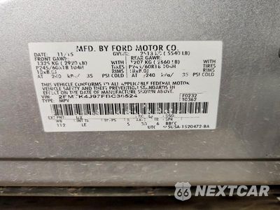 Zdjęcie 13 z 13 samochodu: 2015 FORD EDGE SEL VIN:2FMTK4J97FBC38524 - miniatura