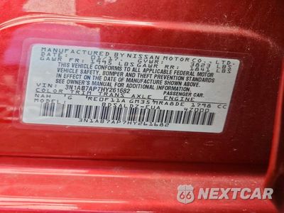 Zdjęcie 12 z 12 samochodu: 2017 NISSAN SENTRA SV VIN:3N1AB7AP7HY261682 - miniatura